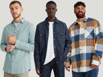 Shirt fabrics: men wearing shirts made out of different fabrics. Shirt fabrics: men wearing shirts made out of different fabrics.