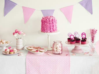 Candybar für eine Babyshower-Party. Candybar für eine Babyshower-Party.