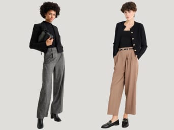 Ladies’ business casual: stylish office outfits with blazers and smart trousers. Ladies’ business casual: stylish office outfits with blazers and smart trousers.