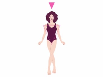Female body types: an apple body shape typically has a broader bust and shoulders. Female body types: an apple body shape typically has a broader bust and shoulders.