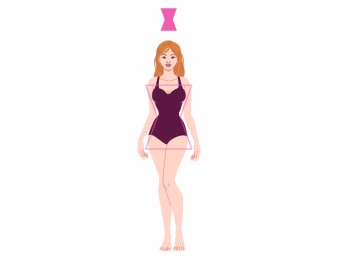 Women body shapes; the hourglass body shape has narrower hips and shoulders. Women body shapes; the hourglass body shape has narrower hips and shoulders.