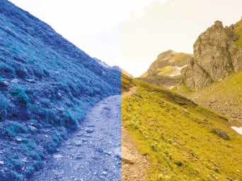 Photo editing - a photo with different white balance. Photo editing - a photo with different white balance.