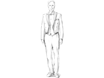 Wearing a tailcoat will make you look very smart. Wearing a tailcoat will make you look very smart.
