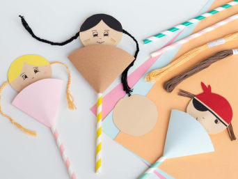 Kindergeburtstag Einladungen selber basteln: Figuren mit lustigen Gesichtern. Kindergeburtstag Einladungen selber basteln: Figuren mit lustigen Gesichtern.