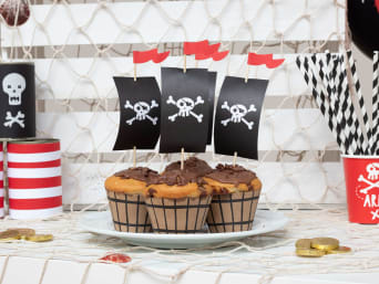 Piratenparty eten: muffins voor het piratenfeestje. Piratenparty eten: muffins voor het piratenfeestje.