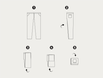 Folding trousers: step-by-step instructions. Folding trousers: step-by-step instructions.