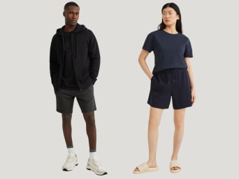 Jogger shorts: a comfortable pair of shorts for men and women. Jogger shorts: a comfortable pair of shorts for men and women.