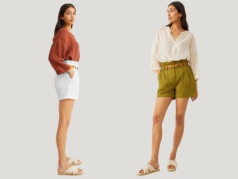 Paperbag shorts: a chic pair of shorts for women. Paperbag shorts: a chic pair of shorts for women.