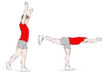 Standwaage als Teil des Ganzkörpertrainings. Standwaage als Teil des Ganzkörpertrainings.