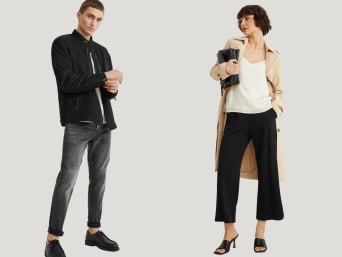 Basisgarderobe: Basic-Kleidung als Grundausstattung für den Kleiderschrank. Basisgarderobe: Basic-Kleidung als Grundausstattung für den Kleiderschrank.