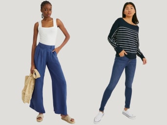 Styling-Tipps für minimalistische Mode: Enge und weite Silhouetten kombinieren. Styling-Tipps für minimalistische Mode: Enge und weite Silhouetten kombinieren.