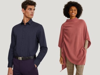 Minimalistische Outfits kombinieren: Dezente Muster sorgen für Abwechslung. Minimalistische Outfits kombinieren: Dezente Muster sorgen für Abwechslung.