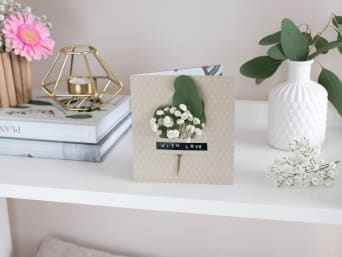 Homemade Mother's Day card with flowers. Homemade Mother's Day card with flowers.