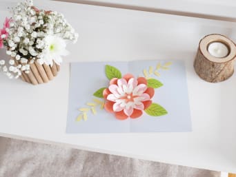 Homemade pop-up Mother's Day card. Homemade pop-up Mother's Day card.