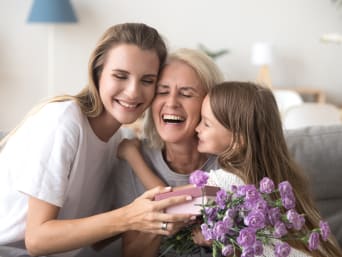 Mother's Day ideas: Daughter, mother and grandmother celebrate Mother's Day together. Mother's Day ideas: Daughter, mother and grandmother celebrate Mother's Day together.