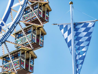 Oktoberfest-Guide: Nahaufnahme des Riesenrads auf der Wiesn. Oktoberfest-Guide: Nahaufnahme des Riesenrads auf der Wiesn.
