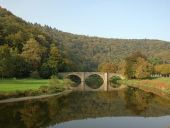Uitzicht op de Ardennen in Wallonië. Uitzicht op de Ardennen in Wallonië.
