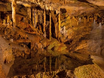 Eén van de grotzalen in de grotten van Han.