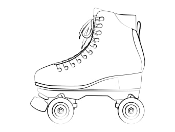 Rollschuhe – Vereinfachte Darstellung eines Rollschuhs.