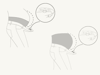 Maternity wear that grows along with you: maternity trousers with an adjustable waistband. Maternity wear that grows along with you: maternity trousers with an adjustable waistband.