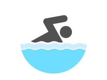 Schwimmabzeichen Kinder: Symbolbild für das Schwimmabzeichen Level 2. Schwimmabzeichen Kinder: Symbolbild für das Schwimmabzeichen Level 2.