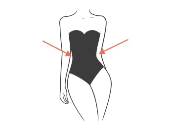 Waist shapewear: an illustration of a feminine figure. Waist shapewear: an illustration of a feminine figure.