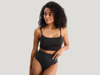 Shapewear shaping underwear: a woman wearing a shapewear thong. Shapewear shaping underwear: a woman wearing a shapewear thong.