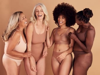 How to choose the right size shapewear: different aged women wearing shapewear.  How to choose the right size shapewear: different aged women wearing shapewear.
