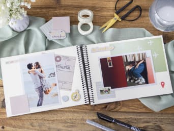 Handmade silver wedding anniversary gift: a lovingly crafted photo book. Handmade silver wedding anniversary gift: a lovingly crafted photo book.