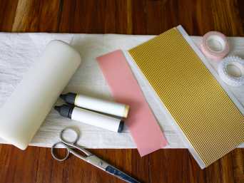 How to make a christening candle: a selection of materials for decorating the candle. How to make a christening candle: a selection of materials for decorating the candle.