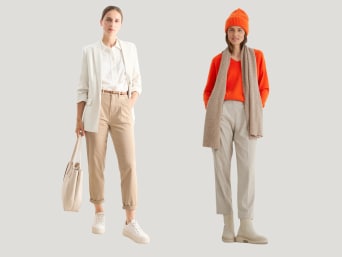 Outfits with pants: outfit ideas for trousers in natural beige tones.  Outfits with pants: outfit ideas for trousers in natural beige tones.