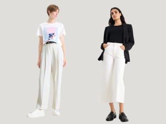 Outfits with pants: how to style white trousers.  Outfits with pants: how to style white trousers.