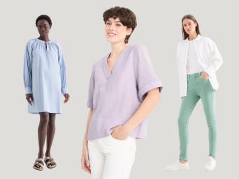 Pastel dresses: clothes in jaunty pastel colours. Pastel dresses: clothes in jaunty pastel colours.