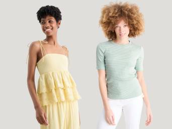 Pastel-coloured dresses and other pastel outfits for different skin types. Pastel-coloured dresses and other pastel outfits for different skin types.