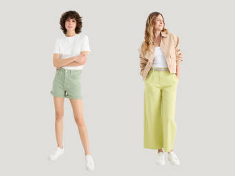 Pastel clothes in combination with neutral colours. Pastel clothes in combination with neutral colours.