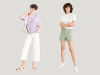 White outfits paired with pastel tones. White outfits paired with pastel tones.