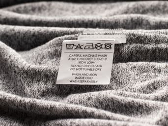 Washing merino wool: a close-up shot of a merino wool jumper. Washing merino wool: a close-up shot of a merino wool jumper.