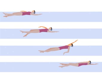 Swimming techniques: learn backstroke movement sequences. Swimming techniques: learn backstroke movement sequences.