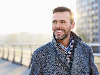 Winter outfits for men: a man wearing an elegant winter outfit.  Winter outfits for men: a man wearing an elegant winter outfit.