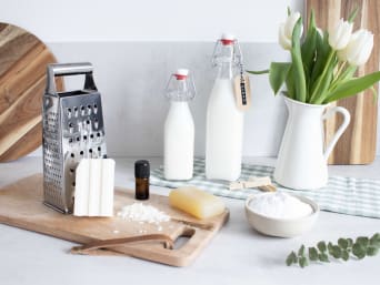 Making homemade liquid laundry detergent: you will only need soda crystals, curd soap and gall soap. Making homemade liquid laundry detergent: you will only need soda crystals, curd soap and gall soap.