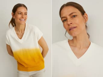 Pullover mit V-Ausschnitt Pullover mit V-Ausschnitt