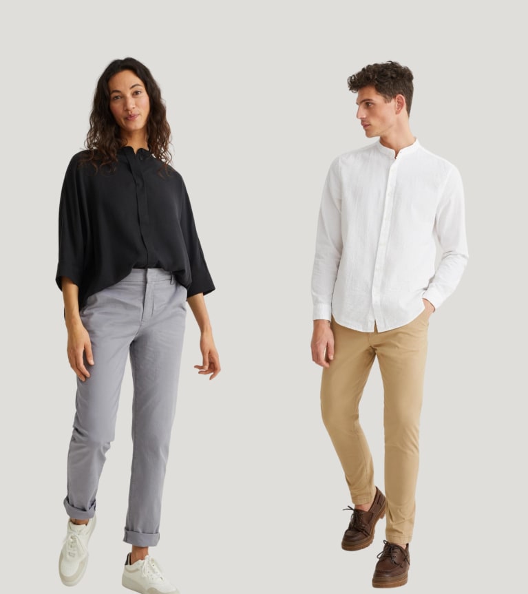 Stoffhosen sind ein elegantes Key Piece für den minimalistischen Kleiderschrank.