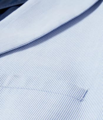 Suit fabrics: a close-up shot of a cotton suit.