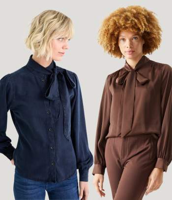 70er Jahre Mode – Outfits mit Schluppenblusen.