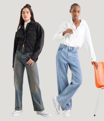 90er Jahre Outfit – Baggy Jeans.