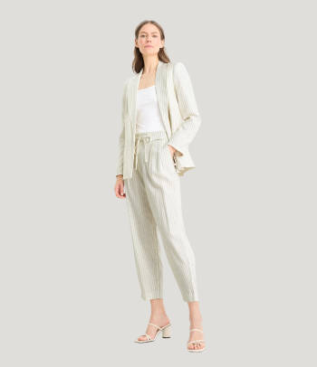A white business outfit.