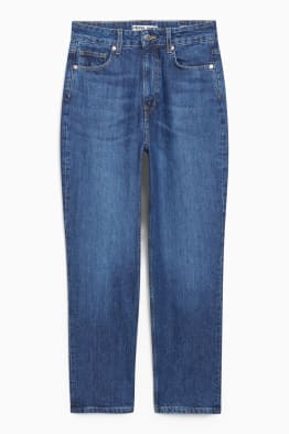 Crop straight jeans - talie înaltă