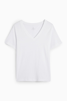 Tricou cu decolteu în V - regular fit