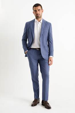 Pantaloni modulari din lână - regular fit - cu model