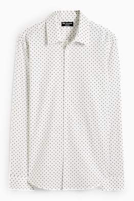 Cămașă - regular fit - guler Kent - print minimalist - structurată